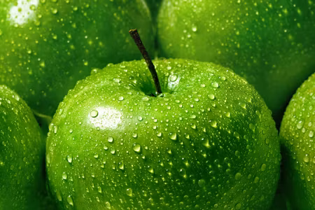 Canvastavla - Multipart Green Apples on a Macro