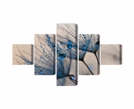 Canvastavla - Multipart Dandelions with Water