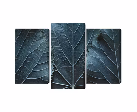 Canvastavla - Multipart Leaves with a Macro with