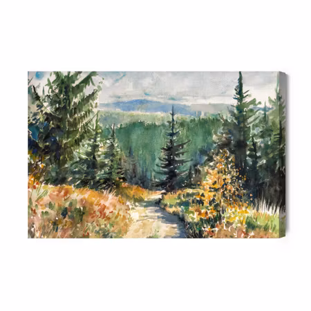 Canvastavla - Landscape with Mountains