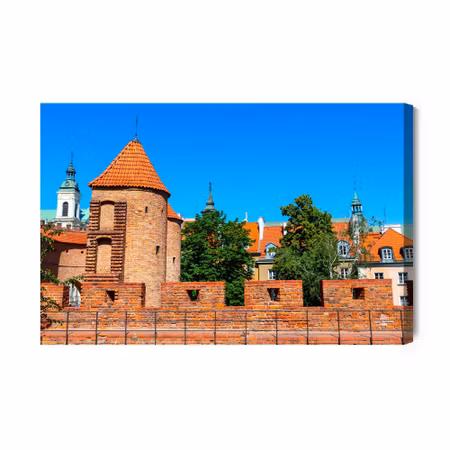 Canvastavla - Old Walls in Warsaw