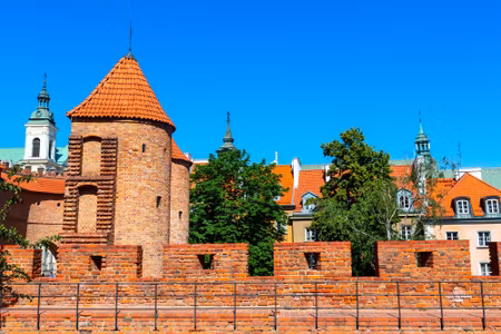Canvastavla - Old Walls in Warsaw
