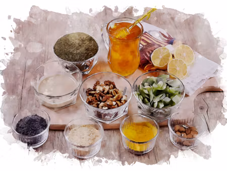 Canvastavla - Spices Herbs and Honey