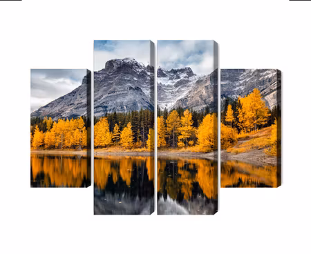 Canvastavla - Multipart Banff National Park in