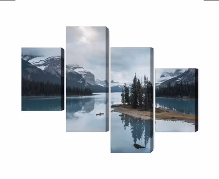 Canvastavla - Multipart Ghost Island in Jasper