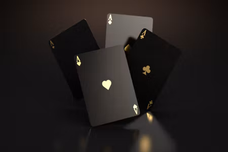 Canvastavla - Cards with Gold Markings