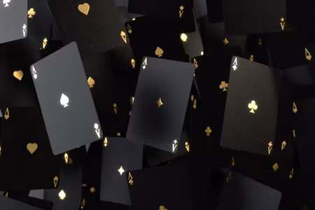 Canvastavla - Floating Black Cards