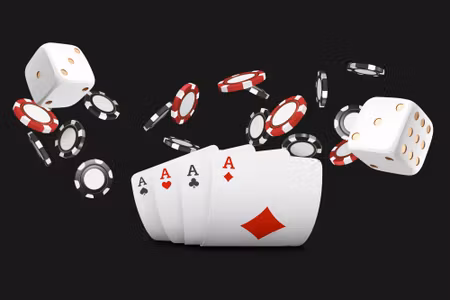 Canvastavla - Aces with Chips