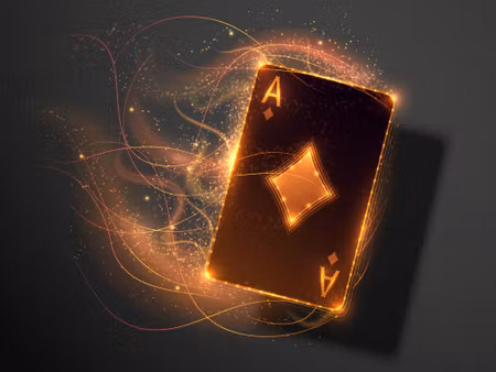 Canvastavla - Ace with Fire Effect