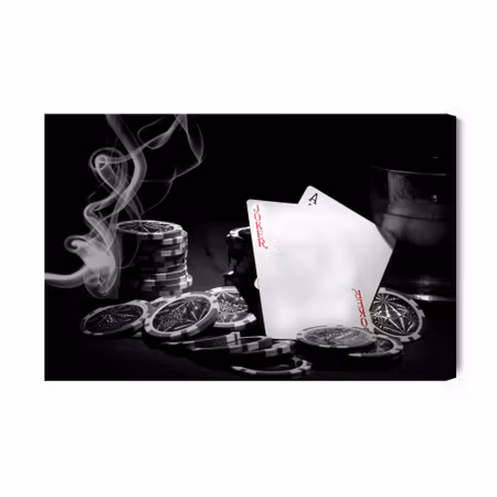 Canvastavla - Poker Set