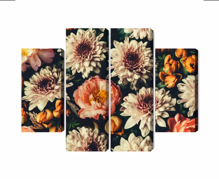 Canvastavla - Multipart Variety of Colorful D