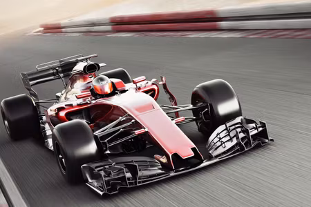 Canvastavla - Multipart Formula Car on the Track