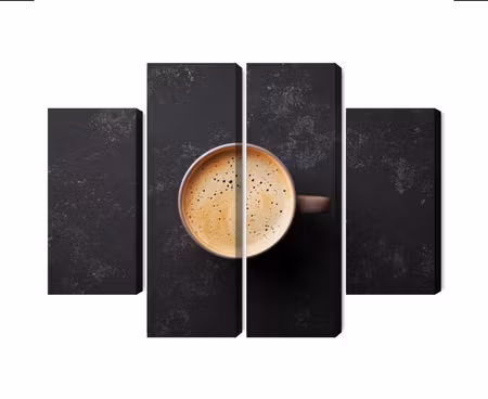 Canvastavla - Multipart a Cup of Fresh Coffee