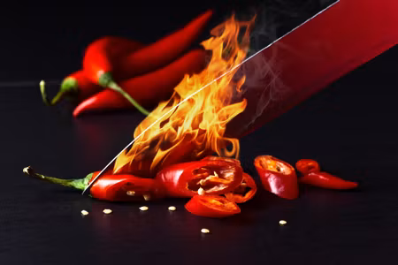 Canvastavla - Multipart Burning Knife