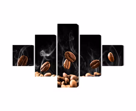 Canvastavla - Multipart Hot Coffee Beans