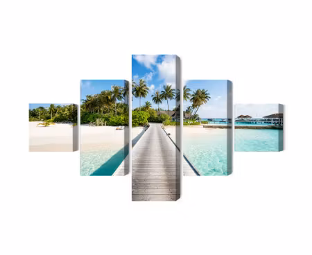 Canvastavla - Multipart View of the Tropical