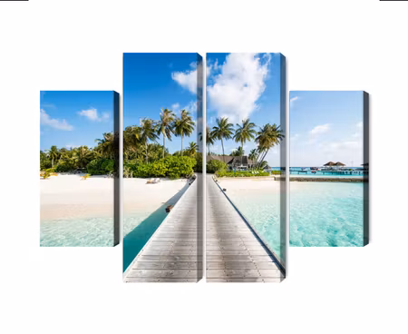 Canvastavla - Multipart View of the Tropical