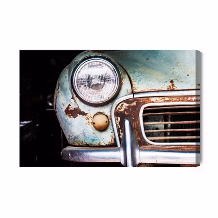 Canvastavla - Front of an Old Vintage Car
