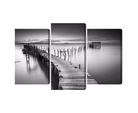 Canvastavla - Multipart a Dilapidated Pier