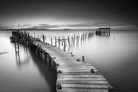 Canvastavla - Multipart a Dilapidated Pier