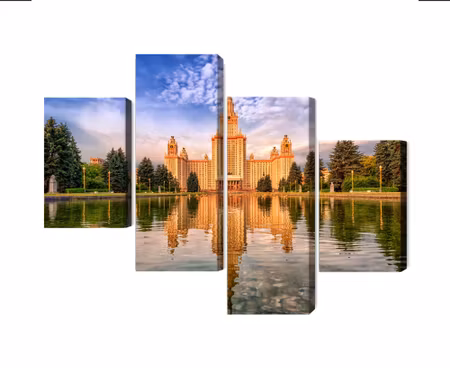 Canvastavla - Multipart View of the Building of