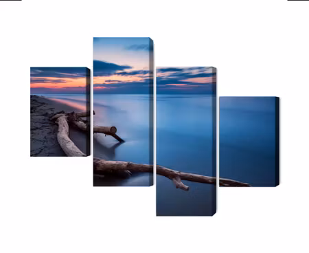 Canvastavla - Multipart the Sea Landscape At