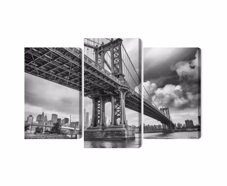 Canvastavla - Multipart Manhattan Bridge in New