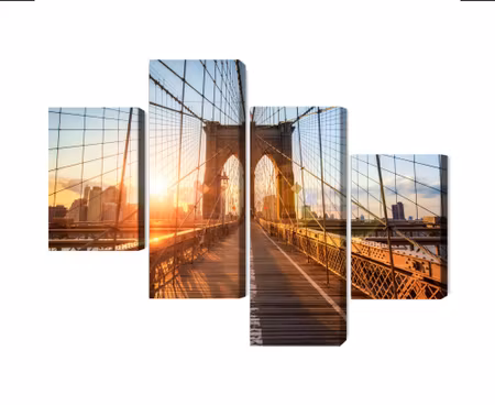 Canvastavla - Multipart Brooklyn Bridge in New