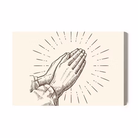 Canvastavla - Hands Folded in Prayer