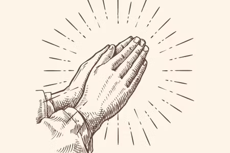 Canvastavla - Hands Folded in Prayer