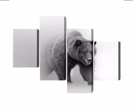 Canvastavla - Multipart Bear in the Fog D