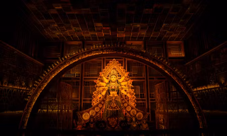 Canvastavla - Goddess Durga in Pandal
