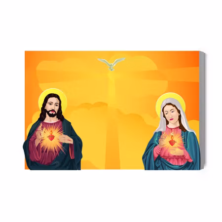 Canvastavla - Jesus and Virgin Mary