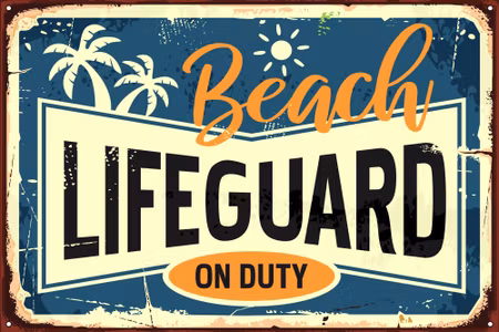Canvastavla - Beach Typography in Vintage Style