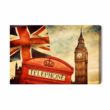 Canvastavla - London Symbols in Vintage Style