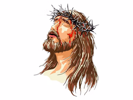 Canvastavla - Christ in the Crown of Thorns