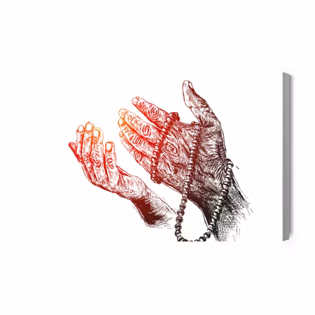 Canvastavla - Rosary in Hands