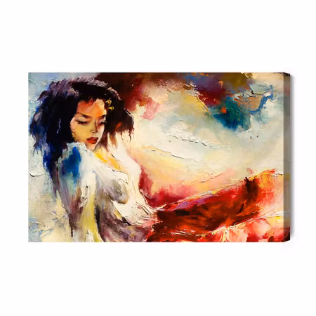 Canvastavla - Oil Painting of a Beautiful Sexy