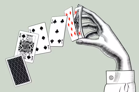 Canvastavla - Woman Amp S Hand with a Deck of