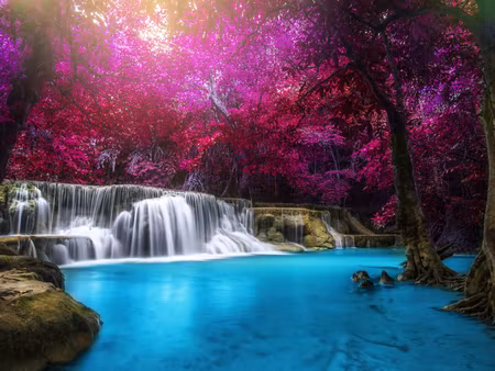 Canvastavla - Multipart Kanchanaburi Waterfall