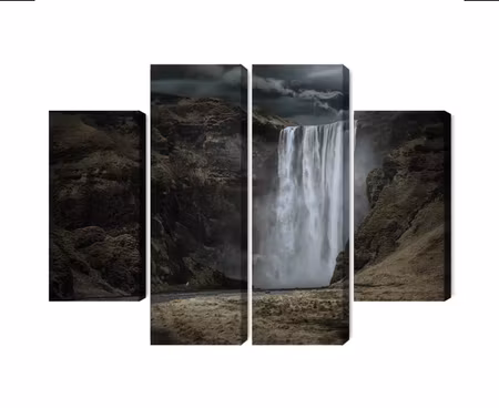 Canvastavla - Multipart the Majestic Sk Gafoss