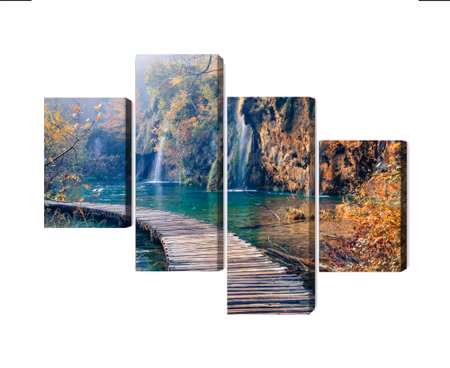 Canvastavla - Multipart Plitvice Lakes National