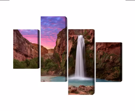 Canvastavla - Multipart Havasupai Waterfalls