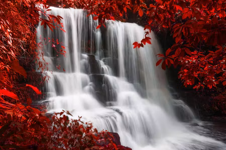 Canvastavla - Multipart Man Daeng Waterfall