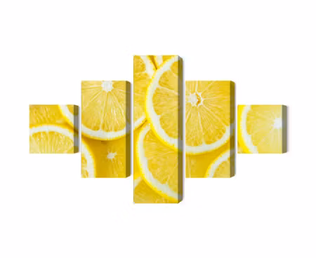 Canvastavla - Multipart Lemon Slices