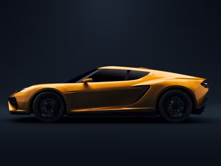 Canvastavla - Multipart Yellow D Sports Car