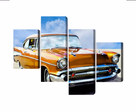 Canvastavla - Multipart American Vintage Car