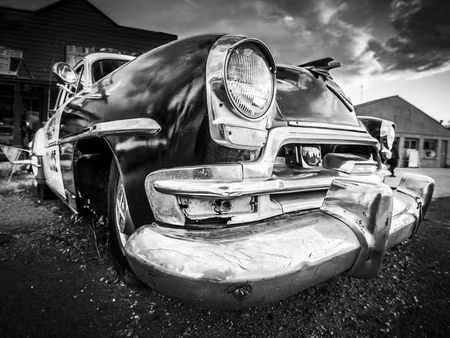 Canvastavla - Multipart Black and White American