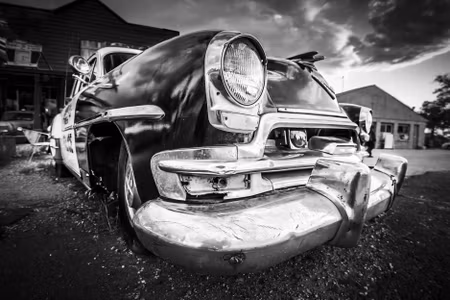 Canvastavla - Multipart Black and White American