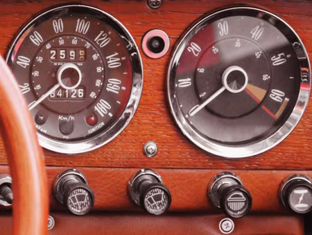 Canvastavla - Multipart Counters in a Retro Car